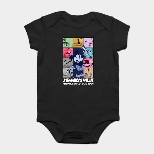 Steamboat Willie The Public Domain Eras Tour - 5 Baby Bodysuit by Megadorim